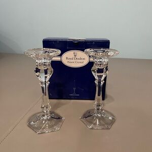 Royal Doulton Concord Crystal Candle Sticks/Holders